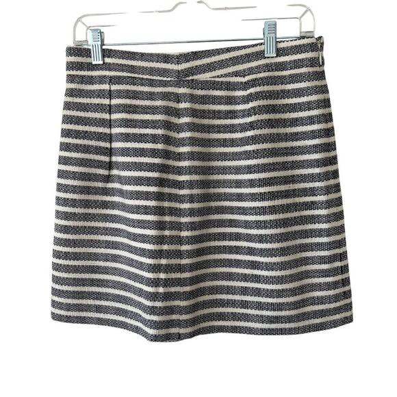 J. Crew Womens Striped Tweed Skirt Size 4 Preppy Nautical New England Academia - Picture 1 of 6